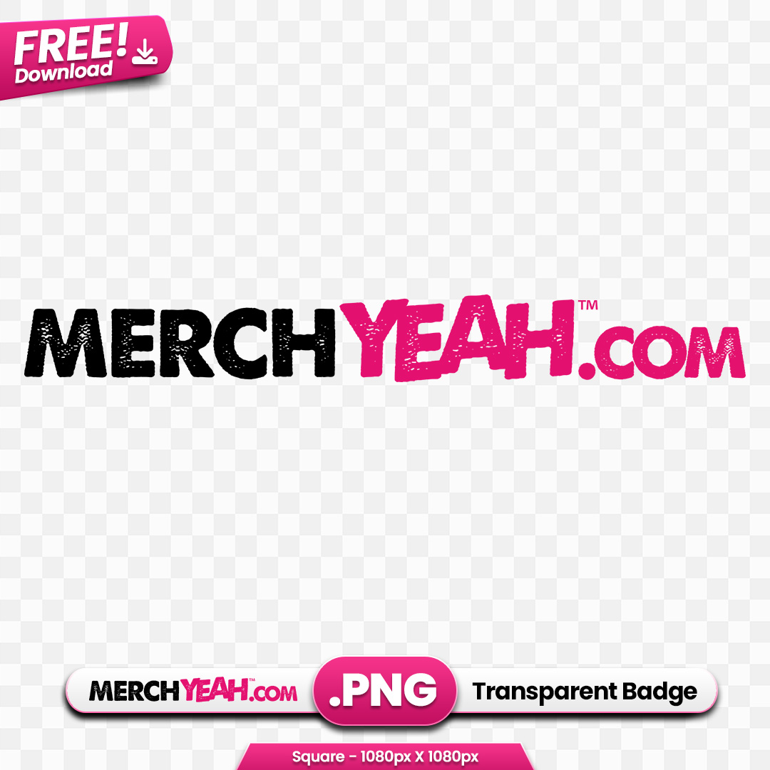 MerchYeah Dot Com Horizontal Logo Pink and Black