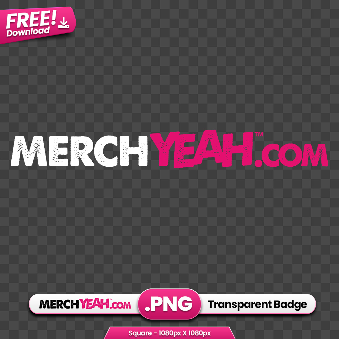 MerchYeah Dot Com Horizontal Logo Pink and White
