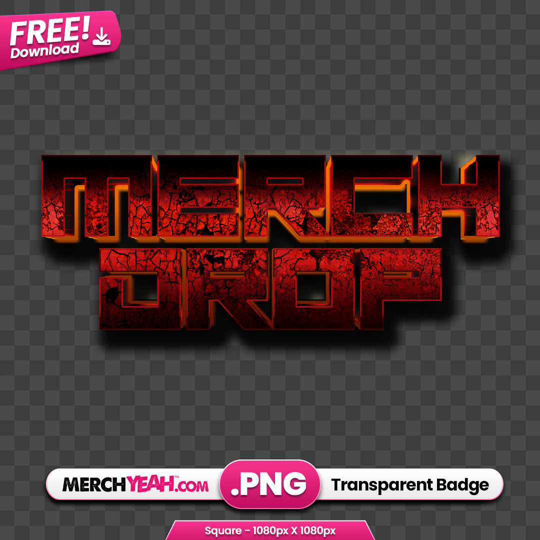Magma Fire Style Merch Drop Badge
