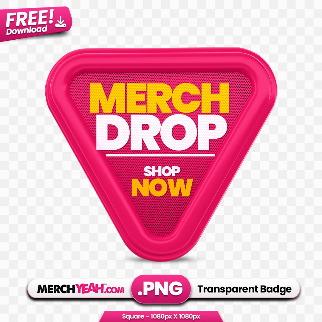 Merch Drop Pink Warning Sign