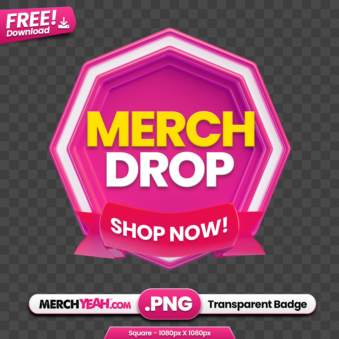 3D Pink and Yellow Merch Drop Icon