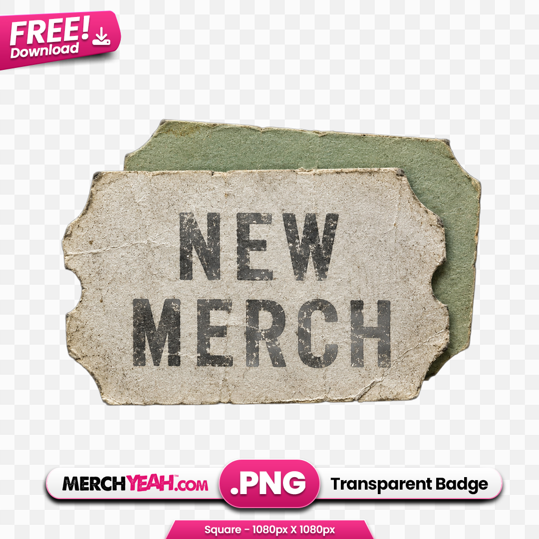 New Merch Old Sticker Stacked