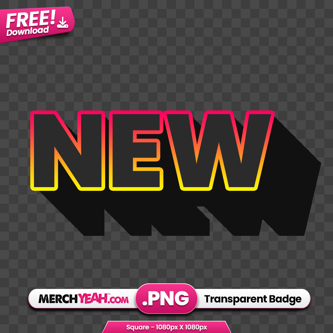 Red and Yellow Gradient New Badge
