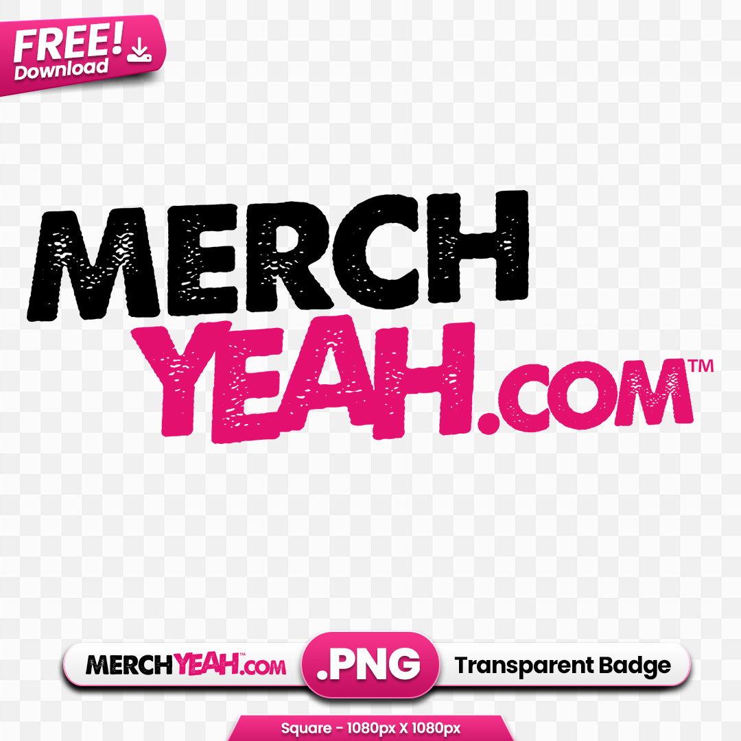 MerchYeah Dot Com Stacked Logo Pink and Black