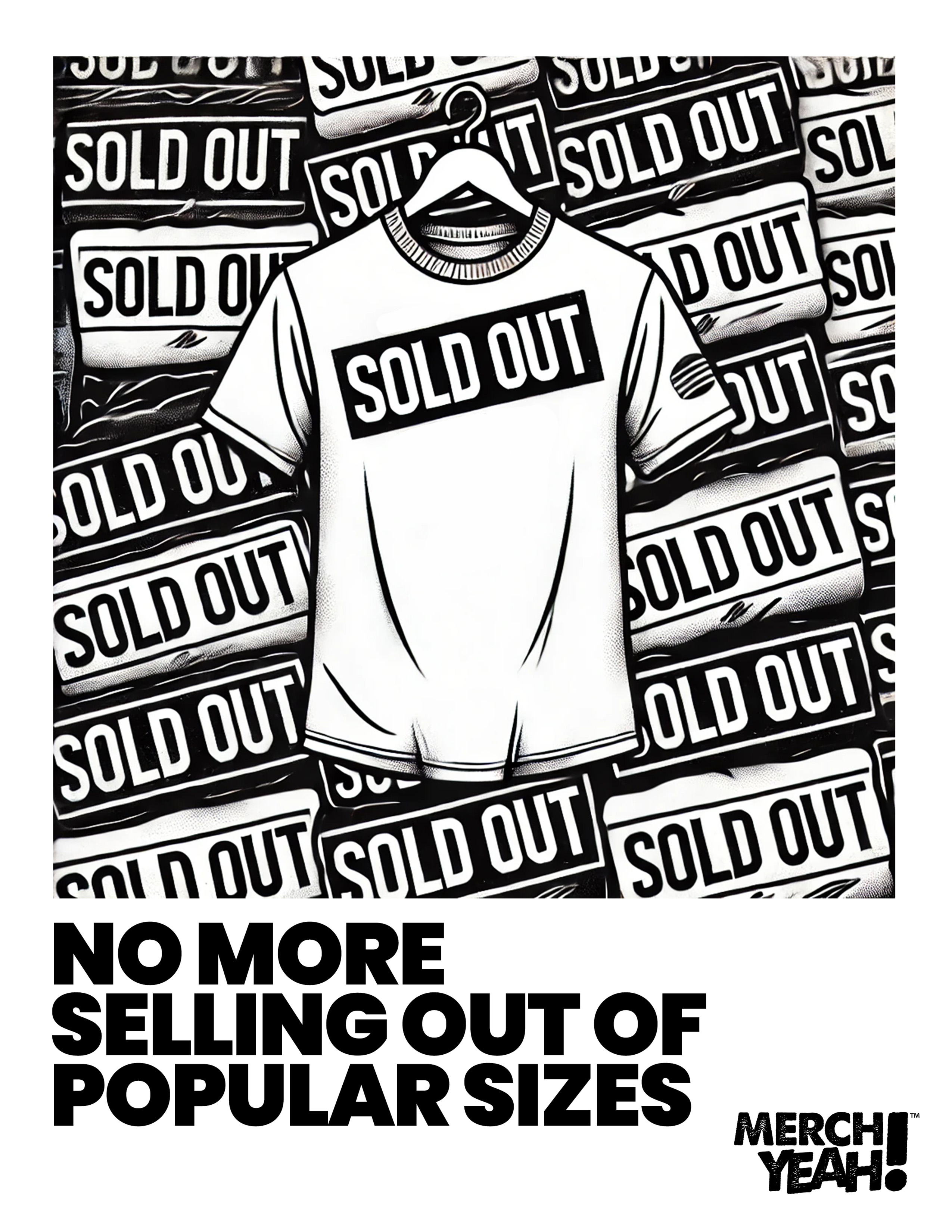 Merch Table (No more selling out) Sign
