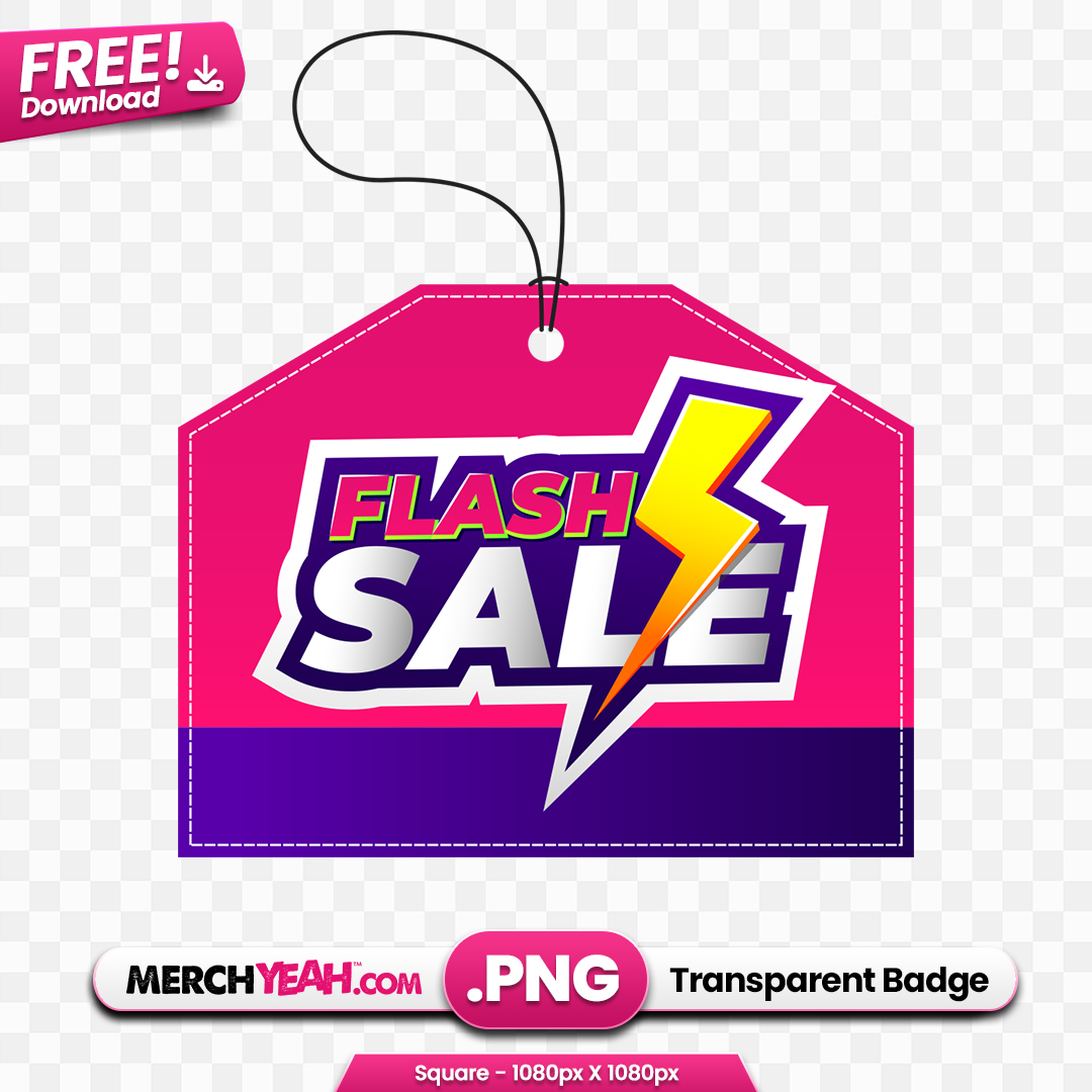 Flash Sale Purple and Pink Tag